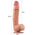 12" Dual Layered Platinum Silicone Cock